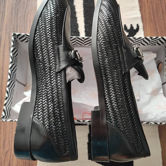 ROSSO Basket Weave Dress Loafer, Black, Size: US 7 - EU 39 main image 10